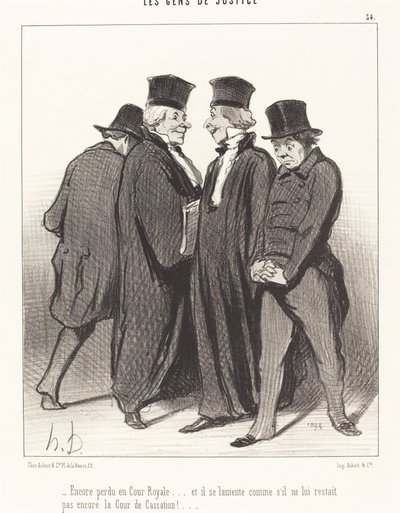 Nog steeds verloren in het Koninklijk Hof... en hij klaagt... door Honoré Daumier