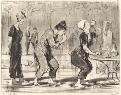 Tussen twee duiken door Honoré Daumier