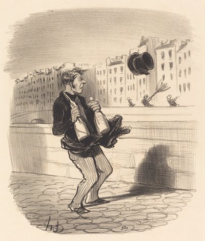 Kom binnen, meneer... maak u geen zorgen... door Honoré Daumier