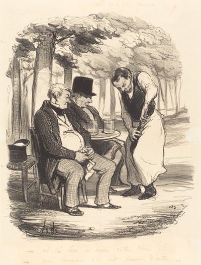 Is je wijn tenminste goed!... door Honoré Daumier