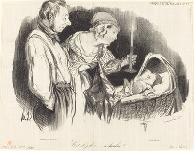 Est-il joli!... ce chérubin!... door Honoré Daumier