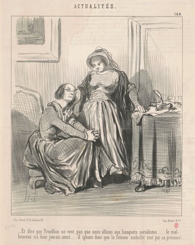 En te zeggen dat Proudhon niet wil... door Honoré Daumier