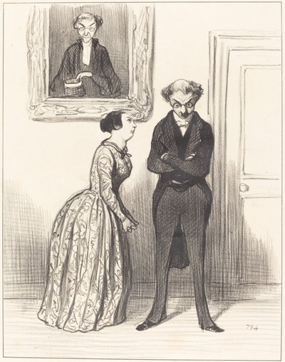 En te bedenken dat ik er drie... heb gewaarschuwd die ik niet kon laten veroordelen!... door Honoré Daumier