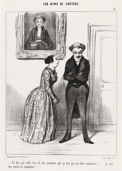 En te zeggen dat er drie... beschuldigd zijn die ik niet heb kunnen veroordelen!... door Honoré Daumier