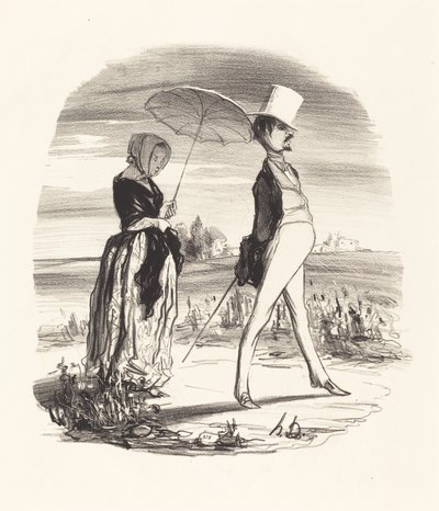 En ze noemen het de rivier van het leven... door Honoré Daumier