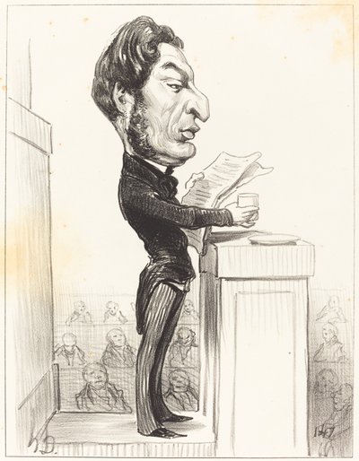 Eugène Rouher door Honoré Daumier