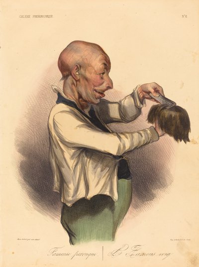 Beroemde pruik door Honoré Daumier