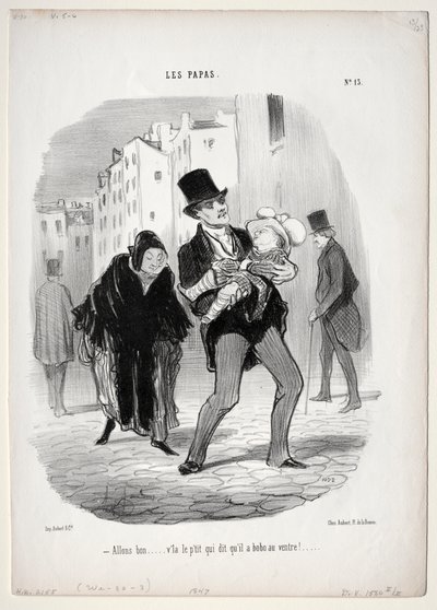 Vaders, plaat 13: Kom mee, liefje... door Honoré Daumier