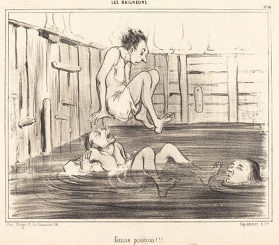 Fausse position!!! door Honoré Daumier