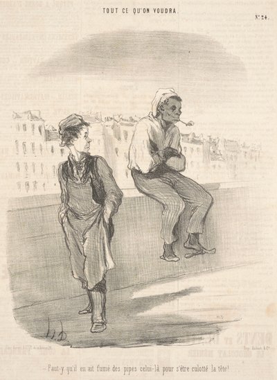 Hij moet veel pijpen hebben gerookt door Honoré Daumier