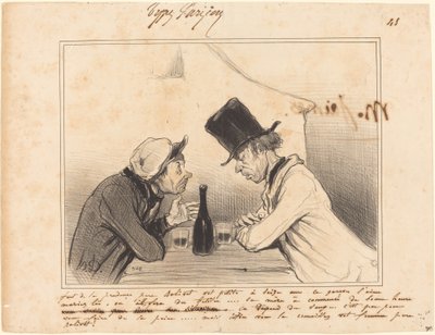 Faut de la prudence père Balivot, vot petite a seize ans... door Honoré Daumier