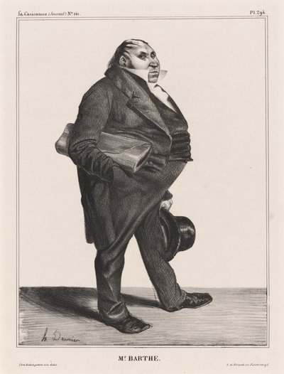 Félix Barthe door Honoré Daumier