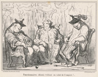 Ambtenaren ... waken over het heil van het rijk! ... door Honoré Daumier