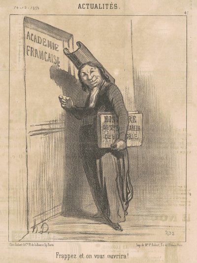 Klop en er zal voor je worden opengedaan! door Honoré Daumier
