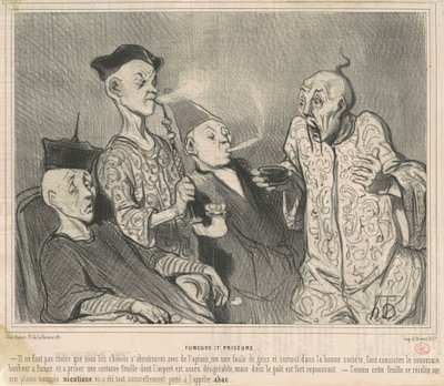 Rokers en snuivers door Honoré Daumier