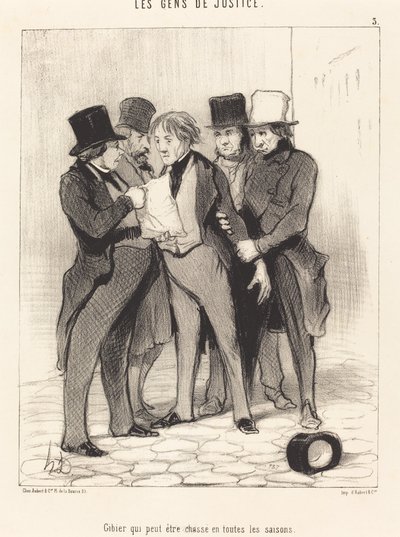 Wild dat in alle seizoenen kan worden gejaagd door Honoré Daumier
