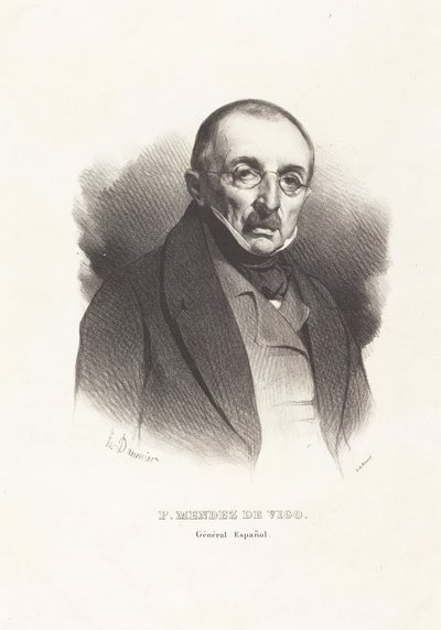 Generaal P. Mendez Vigo door Honoré Daumier