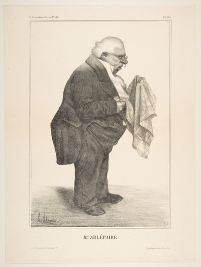 Harlé Père, gepubliceerd in La Caricature nr. 136, 5 juni 1833 door Honoré Daumier