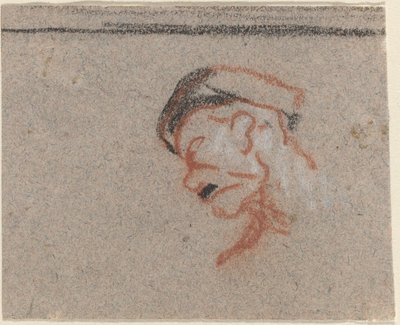 Hoofd van een man door Honoré Daumier