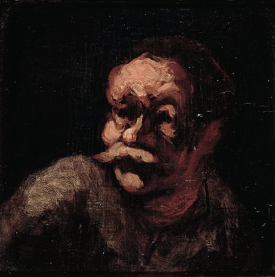 Hoofd van een man door Honoré Daumier