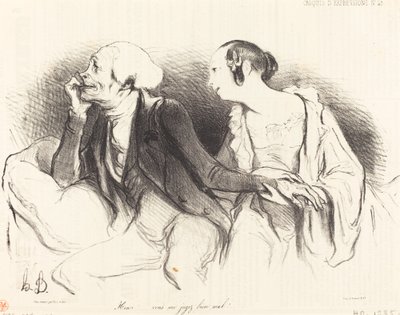 Henri!... je beoordeelt me heel slecht!... door Honoré Daumier