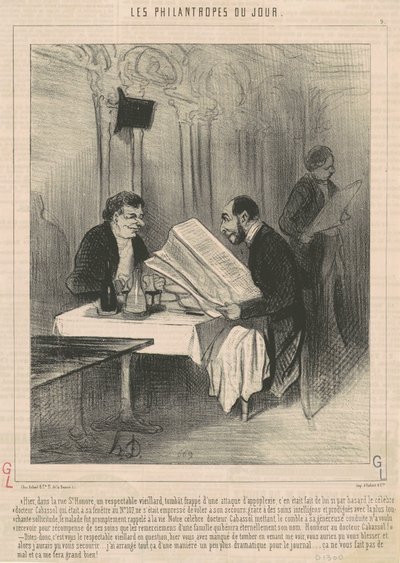 Gisteren in de rue Saint-Honoré ... een oude man door Honoré Daumier