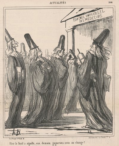 Gisteren het naaldgeweer, zij morgen ... door Honoré Daumier