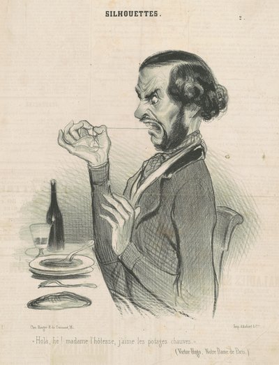 Hola, hé! Mevrouw de gastvrouw door Honoré Daumier