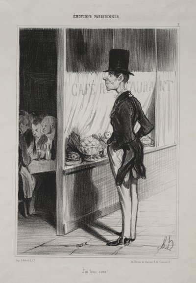 Ik heb drie sous! door Honoré Daumier