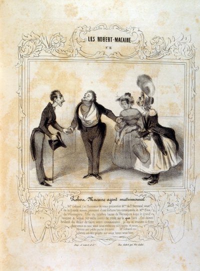 Ideeën en legendes Philipon onder de titel Les Cent en Robert Macaire door Honoré Daumier