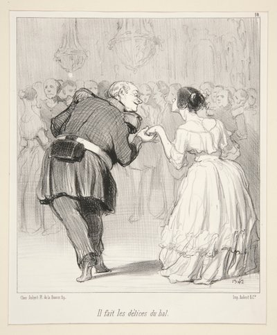 Il fait les delices du bal door Honoré Daumier