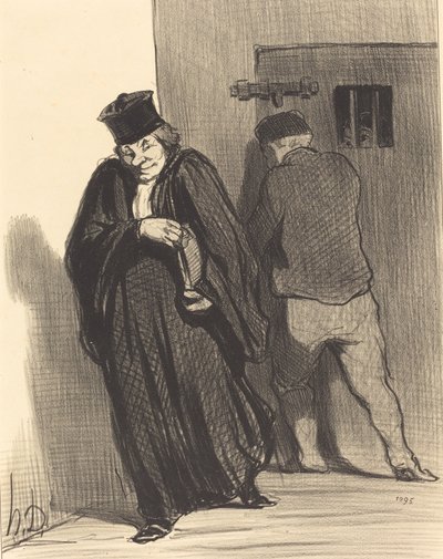 Het lijkt... dat mijn kerel een grote schurk is... door Honoré Daumier