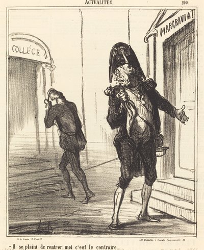 Hij klaagt over terugkeer... door Honoré Daumier