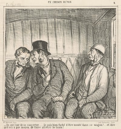Ze lijken te overleggen ... door Honoré Daumier