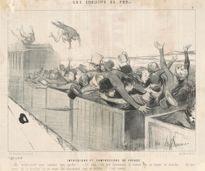 Reisindrukken en compressies door Honoré Daumier