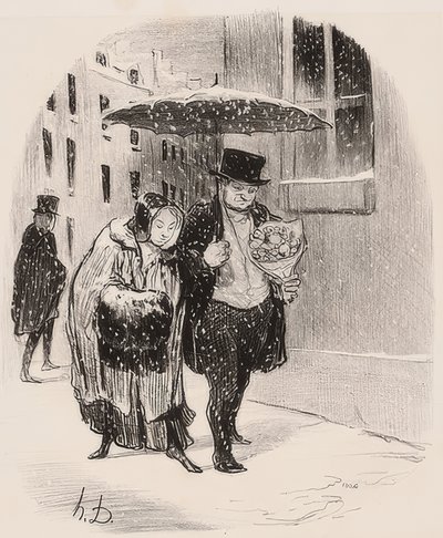 Ongemak om een familielid genaamd Babylas te hebben, wat verplicht om hem op 24 januari een boeket te brengen door Honoré Daumier