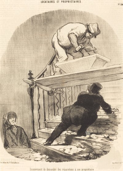 Ongemak van het Vragen om Reparaties... door Honoré Daumier