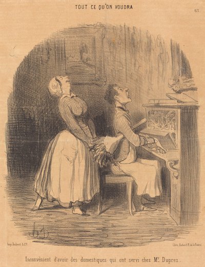 Ongemak... van bedienden die bij M. Duprez hebben gediend door Honoré Daumier