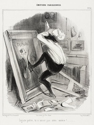Ondankbare vaderland, je zult mijn werk niet hebben! door Honoré Daumier