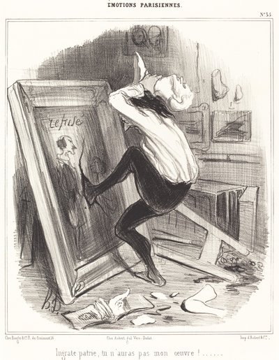 Ondankbare Vaderland, je zult mijn werk niet hebben! door Honoré Daumier