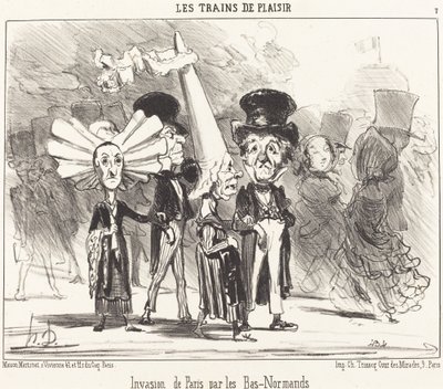 Invasie van Parijs door de Bas-Normandiërs door Honoré Daumier