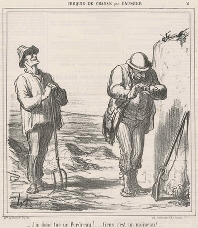 Dus ik heb een patrijs gedood! door Honoré Daumier