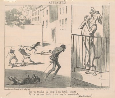 Ik heb de dagen van mijn familie zien eindigen ... door Honoré Daumier