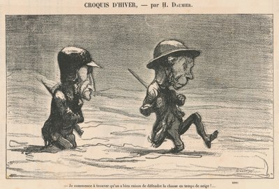 Ik begin te vinden ... in de sneeuwtijd! ... door Honoré Daumier