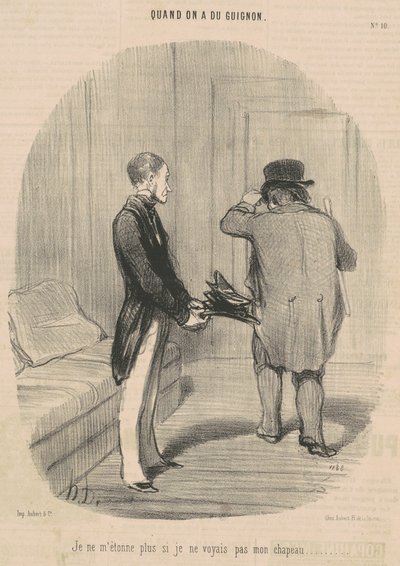 Ik verbaas me niet meer dat ik mijn hoed niet zag... door Honoré Daumier