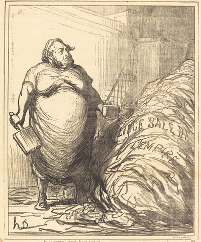 Ik zal dit nooit allemaal kunnen wassen door Honoré Daumier