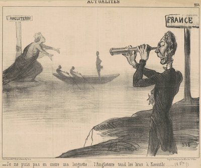 Ik kan mijn verrekijker niet geloven... door Honoré Daumier