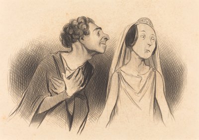 Je pars plus amoureux que... jamais... door Honoré Daumier