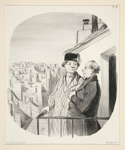 Ik ben een beetje hoog gehuisvest door Honoré Daumier