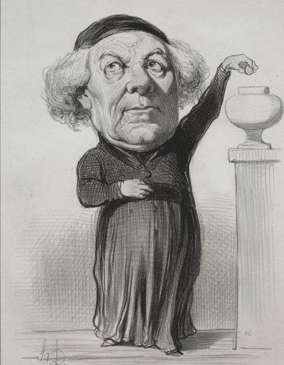 Jean Jacques Fayet, bisschop van Orléans door Honoré Daumier
